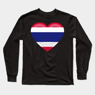 Thailand Flag Heart Long Sleeve T-Shirt